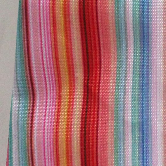 Clinique Makeup Accessory or Travel Bag - Vertical Stripes & Bright Pink Lining - Picture 9 of 13